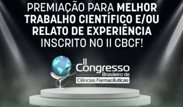 II CBCF terá premiação para melhor trabalho científico e/ou relato de experiência inscrito no evento