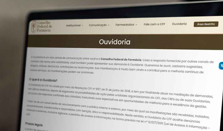 A Ouvidoria do CFF mudou de endereço eletrônico